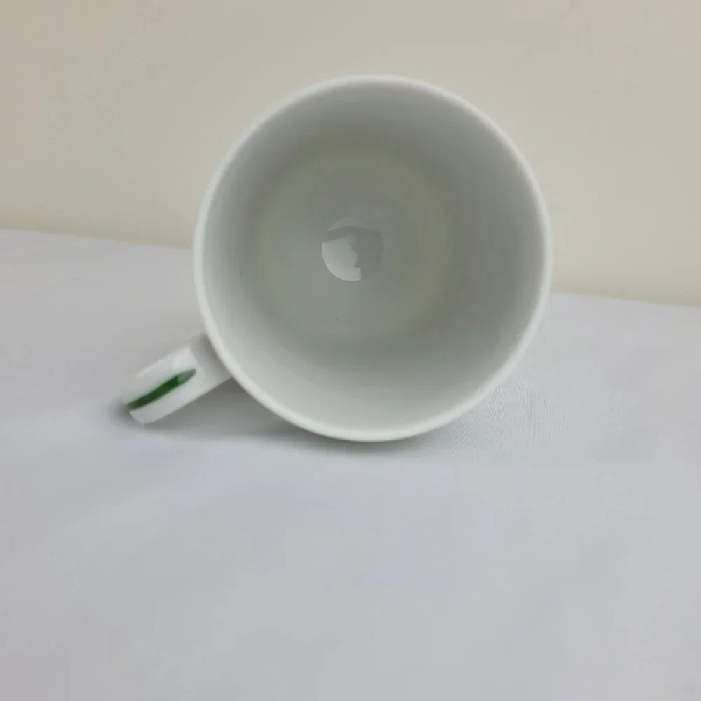 Vintage Irish Coffee Mug Footed Pedestal Green lucky Clover Shamrock 1345, Japan